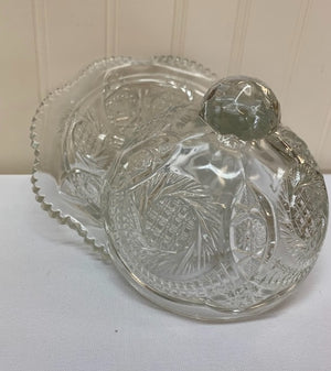 McKee pressed glass Butter Dish