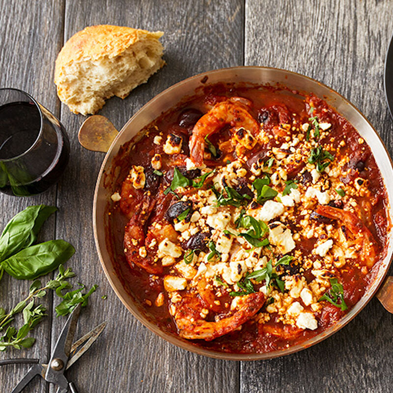 Shrimp with Feta Cheese