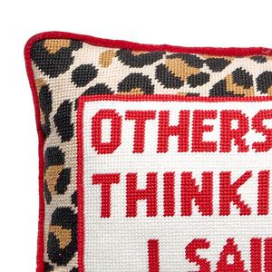 Others Were Thinking It Embroidered Pillow
