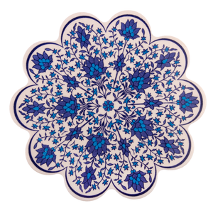 Blue Tulips Large Ceramic Trivet