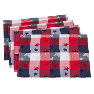 Americana Checkered Placemat: Multi / 13"x19"