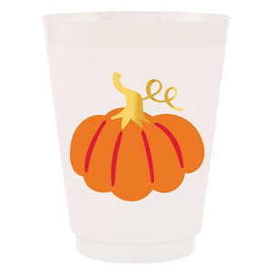Frost Cups - Pumpkin - 8ct: BPA-Free Plastic / 16 oz, 4.5" h