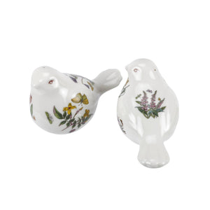Botanic Garden Bird-Shape Salt & Pepper Set: Porcelain / Botanic Garden