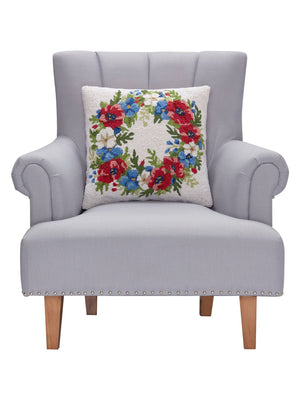 Patriotic Wreath Hook Pillow