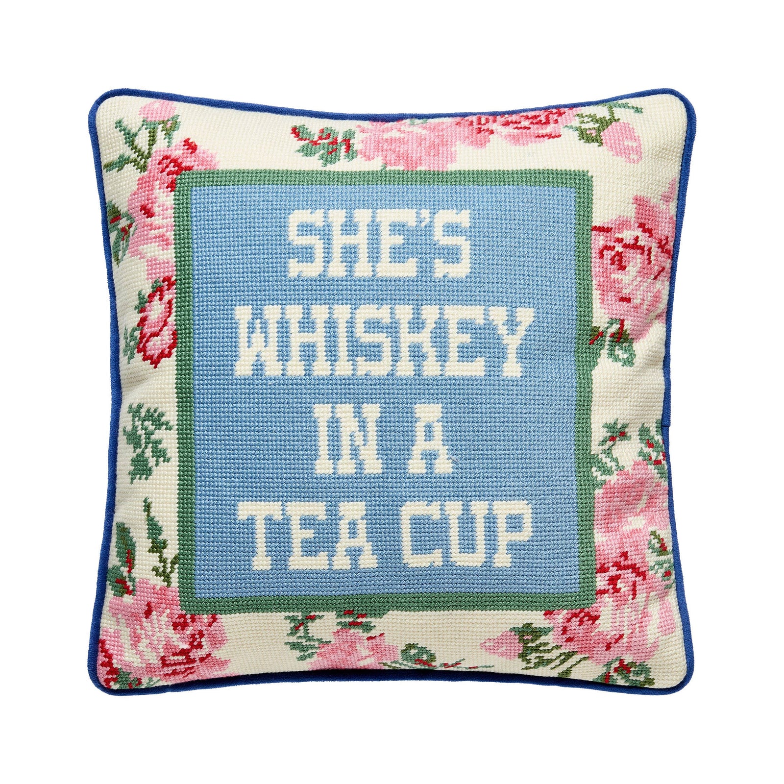 She's Whiskey Embroidered Pillow - Junk Gypsy