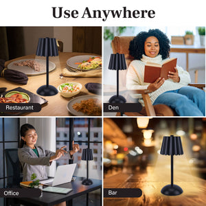 Bell + Howell By Design Rechargeable Scalloped Table Lamp