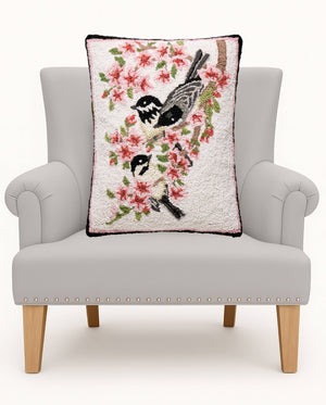 Chickadee Blossom Hook Pillow - Mary Lake Thompson