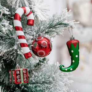 Mega Elf Christmas Ornament Bundle Set, 100 Assorted Baubles