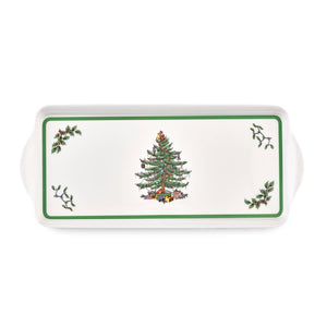 Christmas Tree Large Handled Tray: Melamine / Christmas Tree