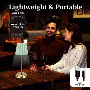 Bell + Howell By Design Rechargeable Scalloped Table Lamp