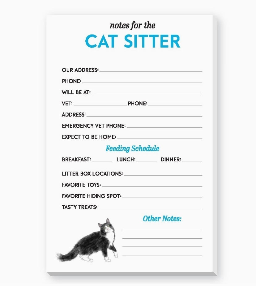 Cat Sitter Large Notepad