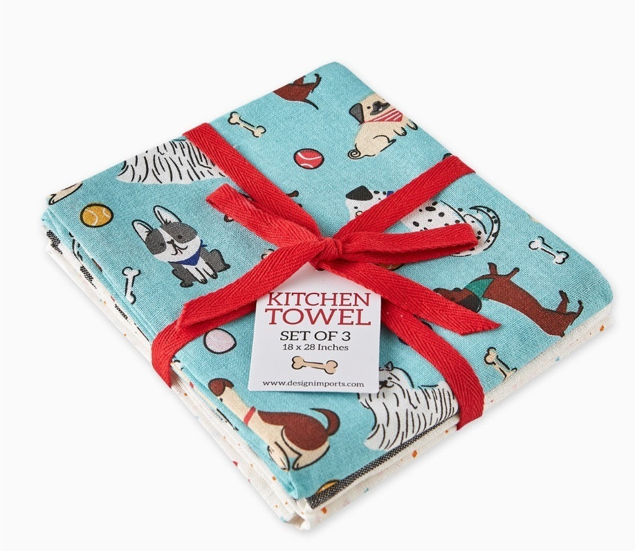 Dog Days Dishcloth Set of 3