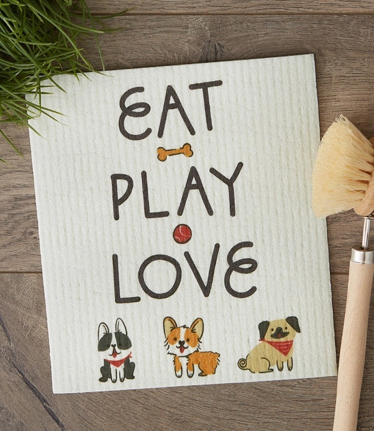 Eat Play Love Swedish Dishcloth