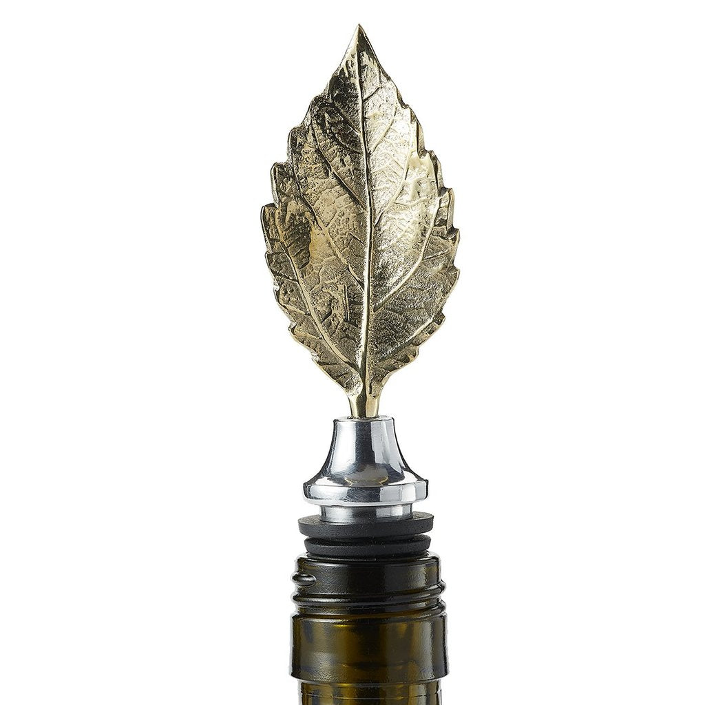 Gold leaf wine stopper