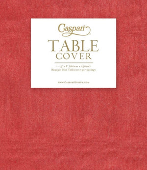 Red moire table cover