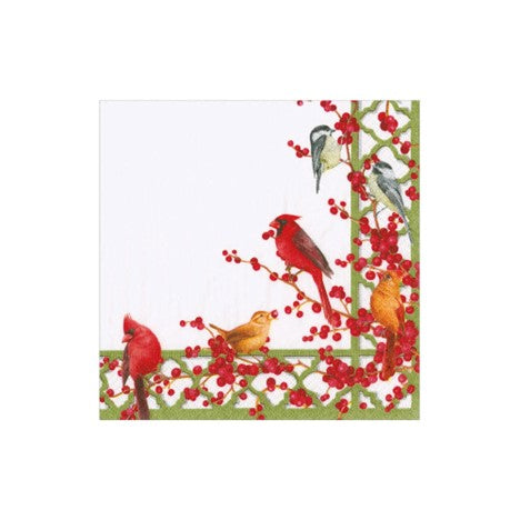 Winter Birds luncheon napkins