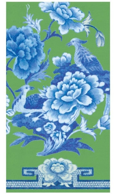 Green and Blue Chinoiserie Guest Towel