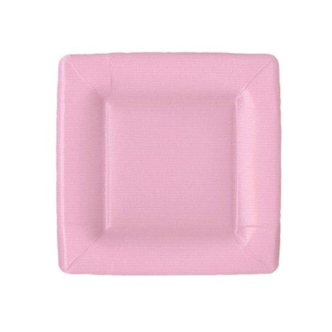 Grosgrain Light Pink Square Salad/Dessert Plates