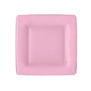 Grosgrain Light Pink Square Salad/Dessert Plates