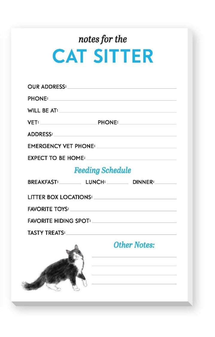 Cat Sitter Large Notepad
