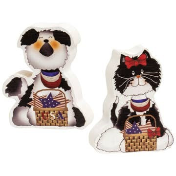 2/Set, Chunky Patriotic Pets