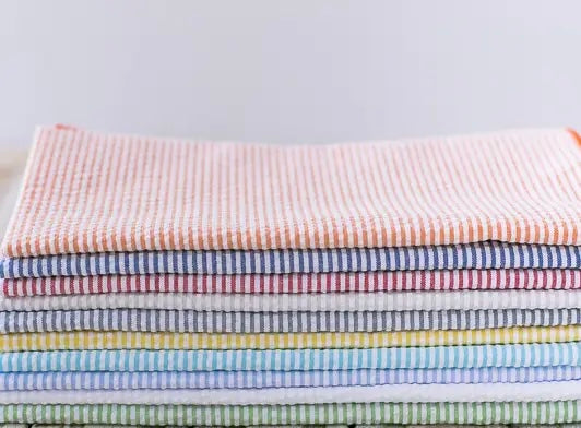 Seersucker Cloth Napkins Set4