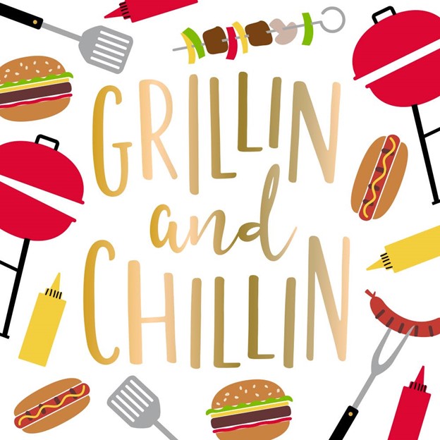 Grillin and Chillin cocktail napkins