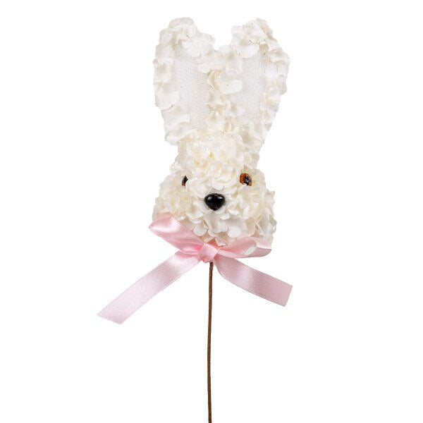 Hydrangea Bunny Pick White 3.5x13.5