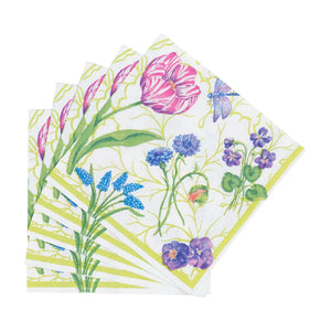 Floral Majolica Cocktail Napkin