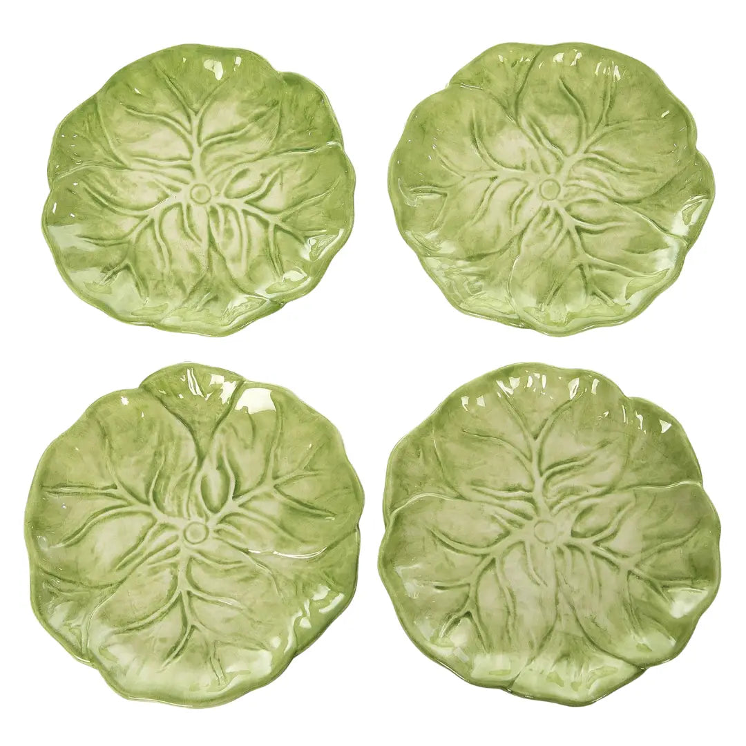 Cabbage App Plates S/4 Easter Home Décor