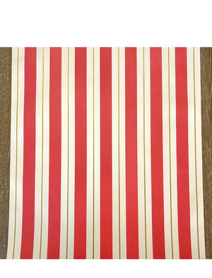 Red and Gold awning stripe table runner