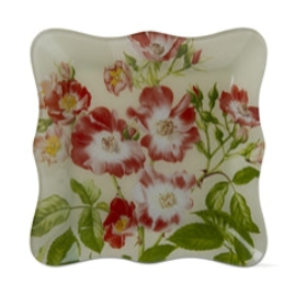 Ancient Rose Glass Plate