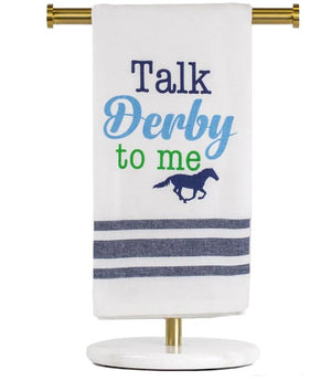 Talk Derby to Me Hand Towel White/Navy/Palace 20x28