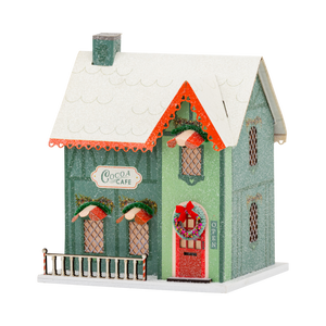 VIL1351 - Light Up Christmas Village Cocoa Cafe
