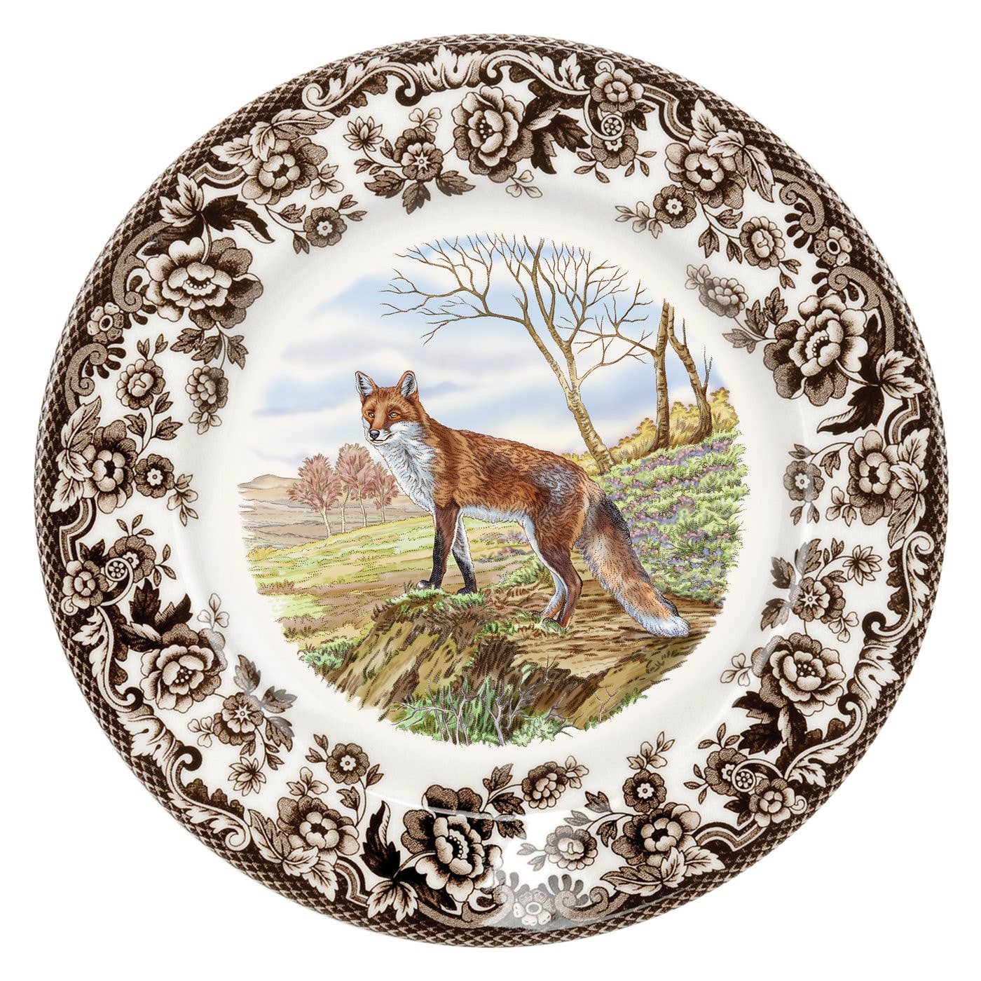 Spode Woodland Salad Plate 8 Inch (Red Fox)
