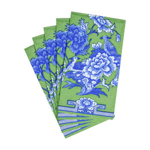 Green and Blue Chinoiserie Guest Towel