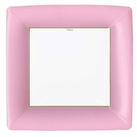 Grosgrain Light Pink Square Dinner Plates