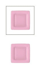 Grosgrain Light Pink Square Salad/Dessert Plates