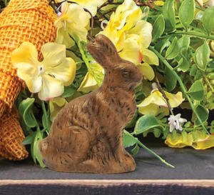 Resin Chocolate Bunny Figurine, 3.5 inch