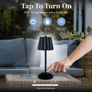 Bell + Howell By Design Rechargeable Scalloped Table Lamp