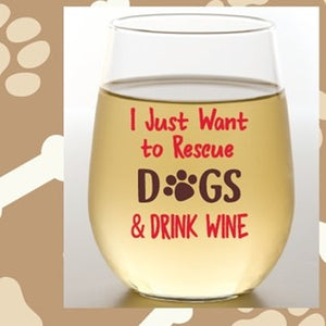 Winey Dogs Shatterproof Wine Glasses