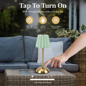 Bell + Howell By Design Rechargeable Scalloped Table Lamp