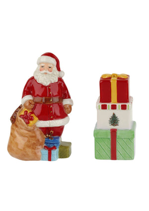 Spode Christmas Tree Santa Salt and Pepper Gift Boxed
