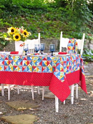 Primary Patchwork Tablecloth - Multi: 54x54