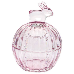 4.25" Dia Bunny Glass Covered Dish Easter