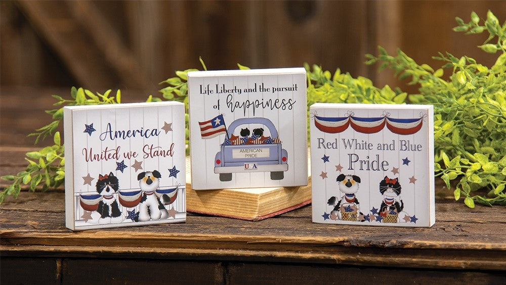 United We Stand Square Block, 3 Assorted