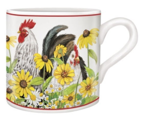 Flower Chickens Mug
