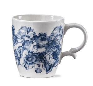 Blue floral mug