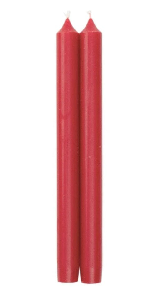 Red S2 Taper Candles 10”