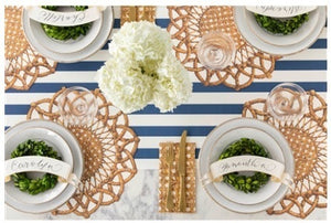 Die-cut Rattan Weave Placemat - 12 Sheets
